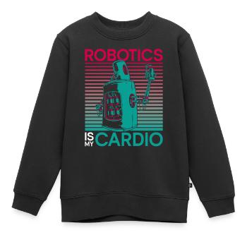 Robot Robotique Ingénieur Robotique Robotique - Sweat Premium enfant bio - noir - Devant - AI Model Kid Female (0cm)