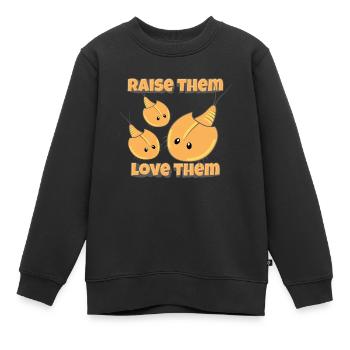 Raise Them Love Them Triops Urzeitkrebs - Kinder Premium Organic Sweatshirt - Schwarz - Vorne - AI Model Kid Female (0cm)