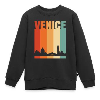 Venise - Sweat Premium enfant bio - noir - Devant - AI Model Kid Female (0cm)