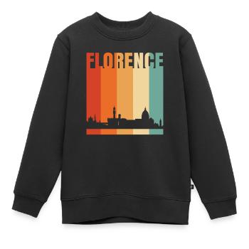 Florence - Sweat Premium enfant bio - noir - Devant - AI Model Kid Female (0cm)