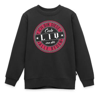 Liv Geschenkidee Geschenk Geburtstag - Kinder Premium Organic Sweatshirt - Schwarz - Vorne - AI Model Kid Female (0cm)