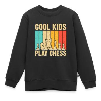 Cool Chess Lover Art For Kids Boys Men Nouveauté Che - Sweat Premium enfant bio - noir - Devant - AI Model Kid Female (0cm)