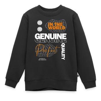 Genuine Streetwear - Kinder Premium Organic Sweatshirt - Schwarz - Vorne - AI Model Kid Female (0cm)