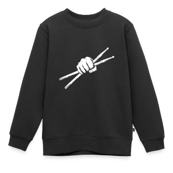 Drumsticks Drummer - Drumset Drums Giftfunny drums - Sweat Premium enfant bio - noir - Devant - AI Model Kid Female (0cm)