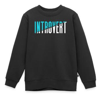 Introverted Sarcasm Introverted Shy - Kids Premium Organic Sweatshirt - black - Front - AI Model Kid Female (0cm)
