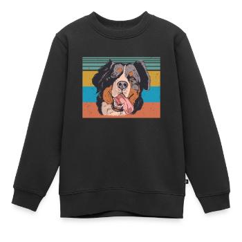 Berner - Kinder Premium Organic Sweatshirt - Schwarz - Vorne - AI Model Kid Female (0cm)