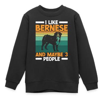 Berner - Kinder Premium Organic Sweatshirt - Schwarz - Vorne - AI Model Kid Female (0cm)