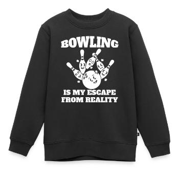Bowling Bowling Club Bowling Bowling Club - Kids Premium Organic Sweatshirt - black - Front - AI Model Kid Female (0cm)
