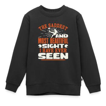LE SPECTACLE LE PLUS TRISTE ET LE PLUS BEAU QUE J’AI JAMAIS EU - Sweat Premium enfant bio - noir - Devant - AI Model Kid Female (0cm)