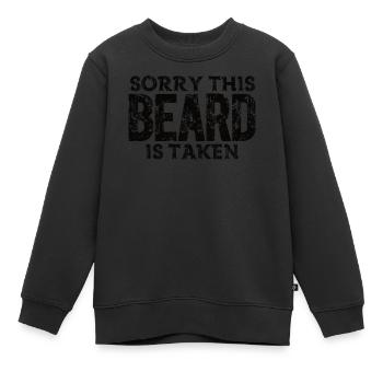 Vollbart Bartträger Barthaare Beziehung Freund - Kinder Premium Organic Sweatshirt - Schwarz - Vorne - AI Model Kid Female (0cm)