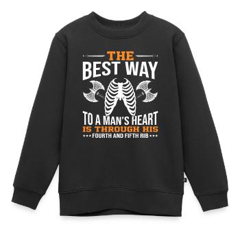 Odin Wikinger Valhalla Vikinger Hammer Thor Odin - Kinder Premium Organic Sweatshirt - Schwarz - Vorne - AI Model Kid Female (0cm)
