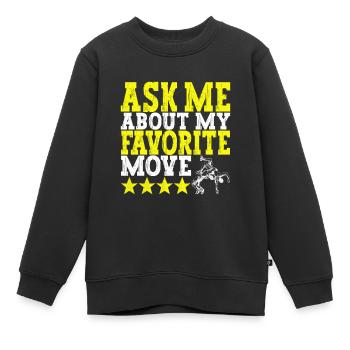 Lutte Lutteurs Lutteurs - Sweat Premium enfant bio - noir - Devant - AI Model Kid Female (0cm)