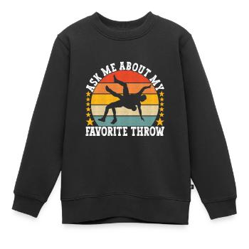 Lutte Lutteurs Lutteurs - Sweat Premium enfant bio - noir - Devant - AI Model Kid Female (0cm)