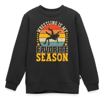 Lutte Lutteurs Lutteurs - Sweat Premium enfant bio - noir - Devant - AI Model Kid Female (0cm)