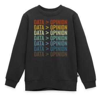 Statistiques sur les données > les opinions Scientifiques des données - Sweat Premium enfant bio - noir - Devant - AI Model Kid Female (0cm)