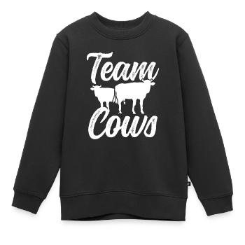 Équipe Vaches Animaux Vache Vache laitière Ferme - Sweat Premium enfant bio - noir - Devant - AI Model Kid Female (0cm)