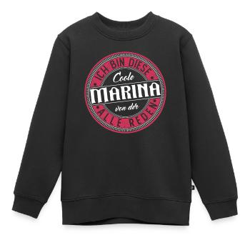 Marina Geschenkidee Geschenk Geburtstag - Kinder Premium Organic Sweatshirt - Schwarz - Vorne - AI Model Kid Female (0cm)