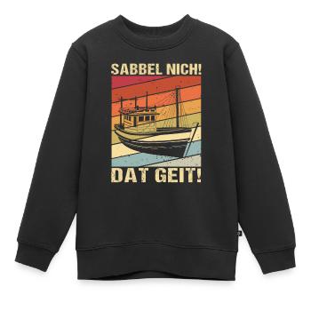 Anker Nordsee Norddeutsch Ostsee Plattdeutsch Tau - Kinder Premium Organic Sweatshirt - Schwarz - Vorne - AI Model Kid Female (0cm)