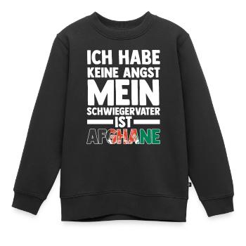 Ich habe keine Angst mein Schwiegervater ist Afgha - Kinder Premium Organic Sweatshirt - Schwarz - Vorne - AI Model Kid Female (0cm)