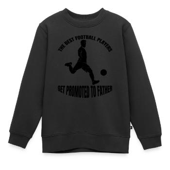 Fußballspieler Fußballverein Dad Fußballer Vater - Kinder Premium Organic Sweatshirt - Schwarz - Vorne - AI Model Kid Female (0cm)