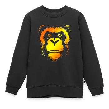 Fastnacht - Karneval - Kostüm - Spruch - Affe - Kinder Premium Organic Sweatshirt - Schwarz - Vorne - AI Model Kid Female (0cm)