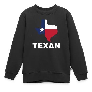 Texaner Texas Stolz Sprüche Texanisch - Kinder Premium Organic Sweatshirt - Schwarz - Vorne - AI Model Kid Female (0cm)