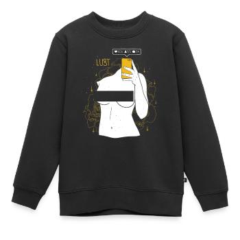 Lust Aesthetic - Kinder Premium Organic Sweatshirt - Schwarz - Vorne - AI Model Kid Female (0cm)