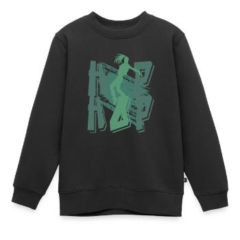 breakdancing Spruch – Tanzen Bboy Hiphop - Kinder Premium Organic Sweatshirt - Schwarz - Vorne - AI Model Kid Female (0cm)