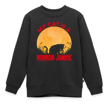 film d’horreur film d’horreur film d’horreur cadeau - Sweat Premium enfant bio - noir - Devant - AI Model Kid Female (0cm)