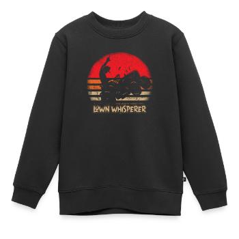 Exprimez votre amour pour la pelouse avec notre - Sweat Premium enfant bio - noir - Devant - AI Model Kid Female (0cm)
