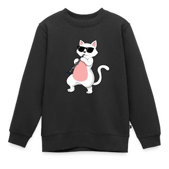 Klarinette Player Orchestra Musiker - Kinder Premium Organic Sweatshirt - Schwarz - Vorne - AI Model Kid Female (0cm)