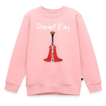Klarinette Player Orchestra Musiker - Kinder Premium Organic Sweatshirt - Rosa - Vorne - AI Model Kid Female (0cm)