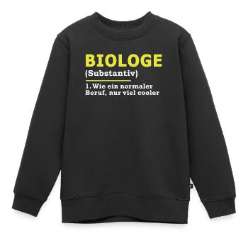 Biologe - Kinder Premium Organic Sweatshirt - Schwarz - Vorne - AI Model Kid Female (0cm)