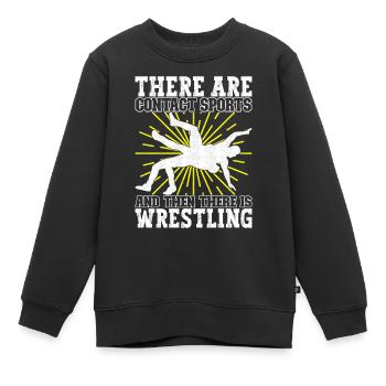 Lutte Lutteurs Lutteurs - Sweat Premium enfant bio - noir - Devant - AI Model Kid Female (0cm)