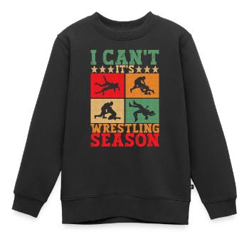 Lutte Lutteurs Lutteurs - Sweat Premium enfant bio - noir - Devant - AI Model Kid Female (0cm)