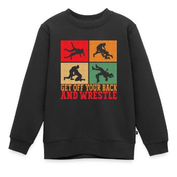 Lutte Lutteurs Lutteurs - Sweat Premium enfant bio - noir - Devant - AI Model Kid Female (0cm)