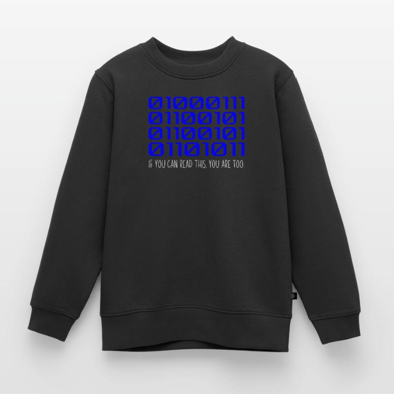Funny Coder Binary Code Programmer Développeur Sweat Premium enfant bio