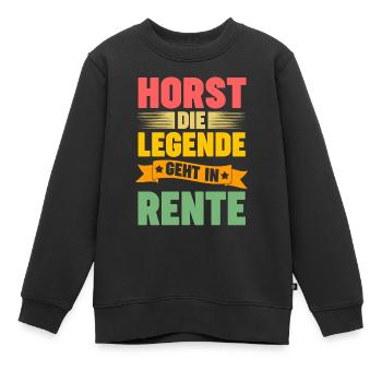 Horst die Legende geht in Rente - Kinder Premium Organic Sweatshirt - Schwarz - Vorne - AI Model Kid Female (0cm)