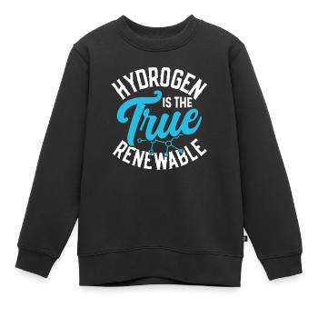 Wasserstoff Ist Die Wahre Erneuerbare Energie - Kinder Premium Organic Sweatshirt - Schwarz - Vorne - AI Model Kid Female (0cm)