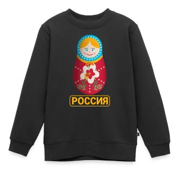 Matryoschka Krasavica Babuschka Russland - Kinder Premium Organic Sweatshirt - Schwarz - Vorne - AI Model Kid Female (0cm)