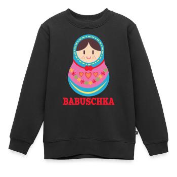 Matryoschka Bande Puppe Babuschka Russisches - Kinder Premium Organic Sweatshirt - Schwarz - Vorne - AI Model Kid Female (0cm)