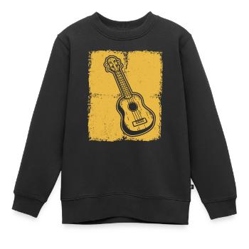 Ukulélé Joueur de ukulélé Ukuléléliste - Sweat Premium enfant bio - noir - Devant - AI Model Kid Female (0cm)