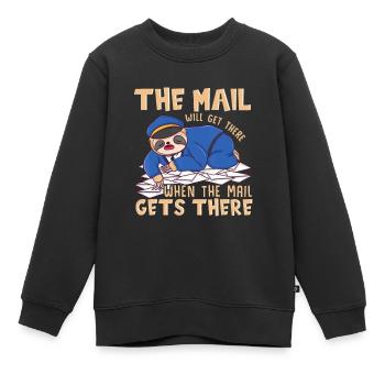 Sloth Mail kommt an - lustige Postangestelltenpost c - Kinder Premium Organic Sweatshirt - Schwarz - Vorne - AI Model Kid Female (0cm)