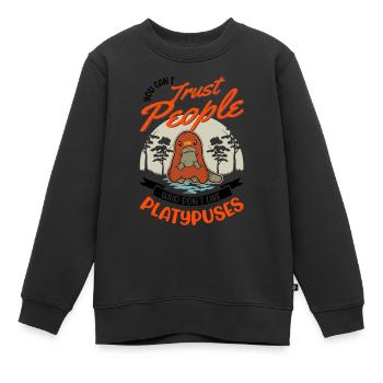 Ornithorynque Cadeau Ornithorynque - Sweat Premium enfant bio - noir - Devant - AI Model Kid Female (0cm)