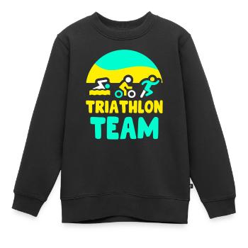 Triathlon Team Triathlete Triathlons Triathlete - Kids Premium Organic Sweatshirt - black - Front - AI Model Kid Female (0cm)