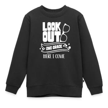 Achtung Zweite Klasse Ich Komme Zweitklässler - Kinder Premium Organic Sweatshirt - Schwarz - Vorne - AI Model Kid Female (0cm)