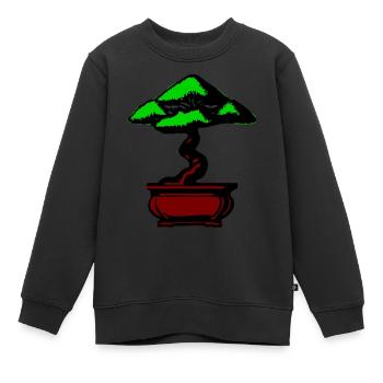 Bonsai Baum - Kinder Premium Organic Sweatshirt - Schwarz - Vorne - AI Model Kid Female (0cm)