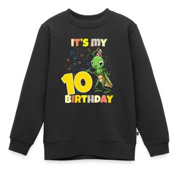 C’est ma sauterelle de 10 ans - Sweat Premium enfant bio - noir - Devant - AI Model Kid Female (0cm)