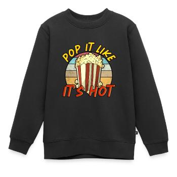 Pop It Like Its Hot - Kinder Premium Organic Sweatshirt - Schwarz - Vorne - AI Model Kid Female (0cm)