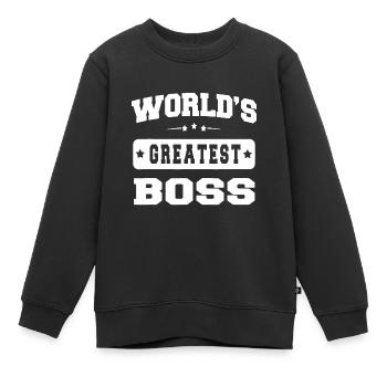 Le plus grand patron du monde - Unisexe - Sweat Premium enfant bio - noir - Devant - AI Model Kid Female (0cm)